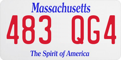 MA license plate 483QG4