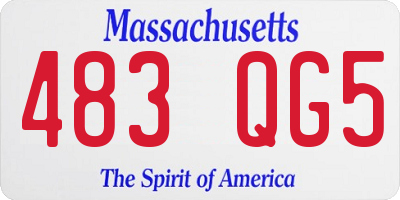 MA license plate 483QG5