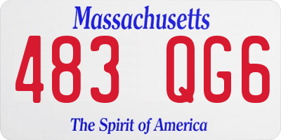 MA license plate 483QG6