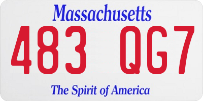 MA license plate 483QG7