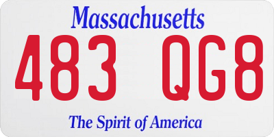 MA license plate 483QG8