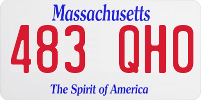 MA license plate 483QH0