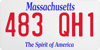 MA license plate 483QH1