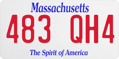 MA license plate 483QH4