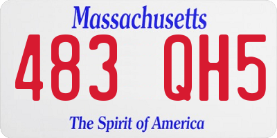 MA license plate 483QH5