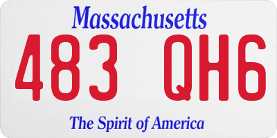 MA license plate 483QH6