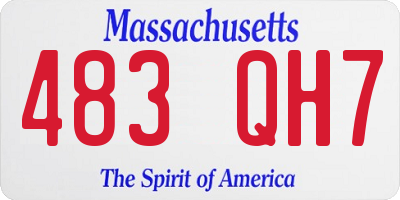 MA license plate 483QH7