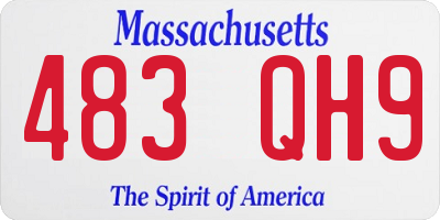 MA license plate 483QH9