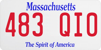 MA license plate 483QI0