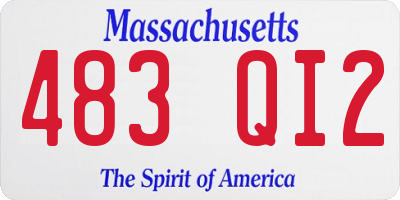 MA license plate 483QI2