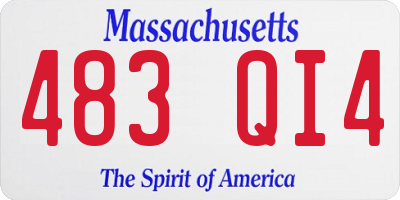 MA license plate 483QI4