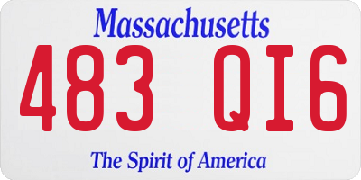 MA license plate 483QI6