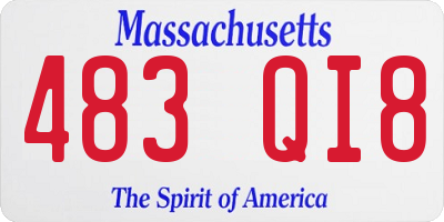 MA license plate 483QI8