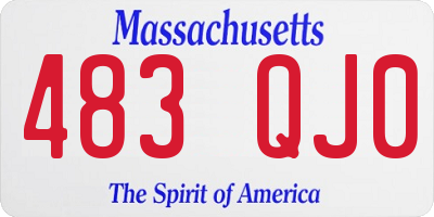 MA license plate 483QJ0