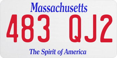 MA license plate 483QJ2