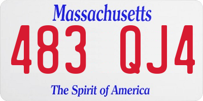 MA license plate 483QJ4