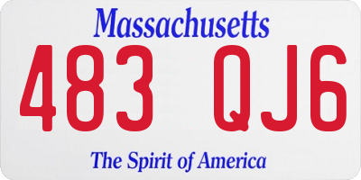MA license plate 483QJ6