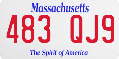 MA license plate 483QJ9