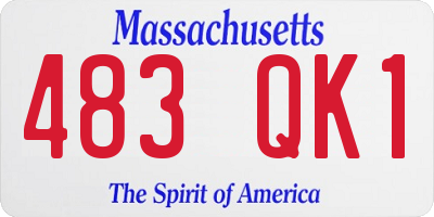 MA license plate 483QK1