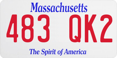 MA license plate 483QK2