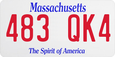 MA license plate 483QK4