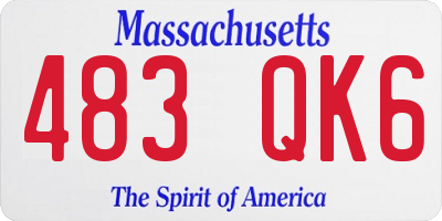 MA license plate 483QK6