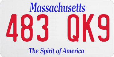 MA license plate 483QK9