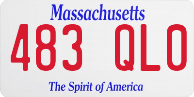 MA license plate 483QL0