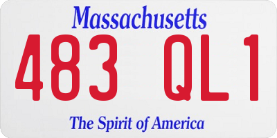 MA license plate 483QL1