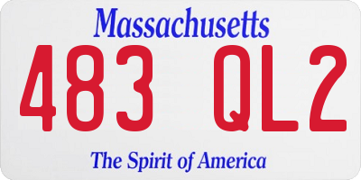 MA license plate 483QL2