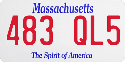 MA license plate 483QL5