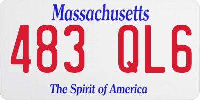 MA license plate 483QL6