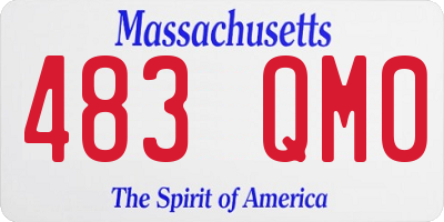 MA license plate 483QM0
