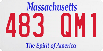 MA license plate 483QM1