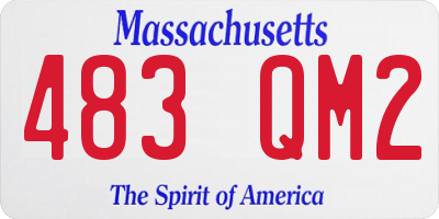 MA license plate 483QM2