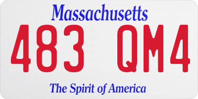 MA license plate 483QM4