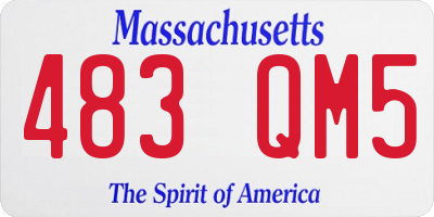 MA license plate 483QM5