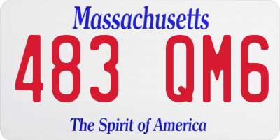MA license plate 483QM6