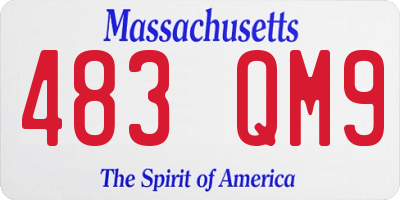 MA license plate 483QM9