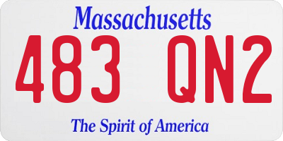 MA license plate 483QN2