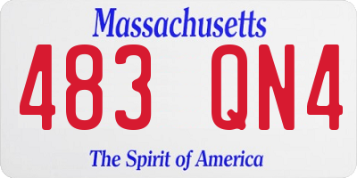 MA license plate 483QN4
