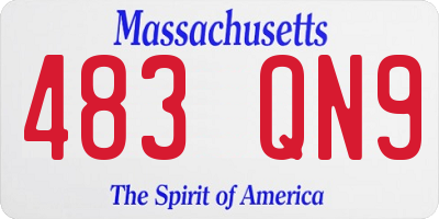 MA license plate 483QN9