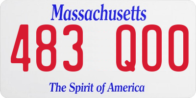 MA license plate 483QO0