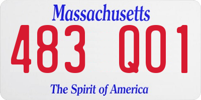 MA license plate 483QO1