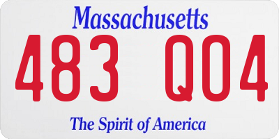 MA license plate 483QO4