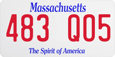 MA license plate 483QO5