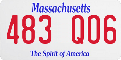 MA license plate 483QO6