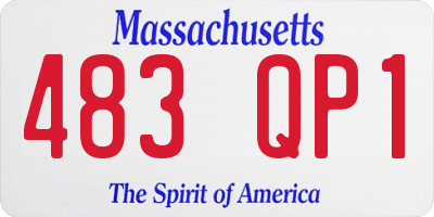 MA license plate 483QP1