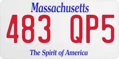 MA license plate 483QP5