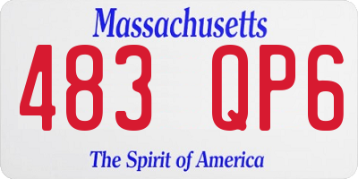 MA license plate 483QP6